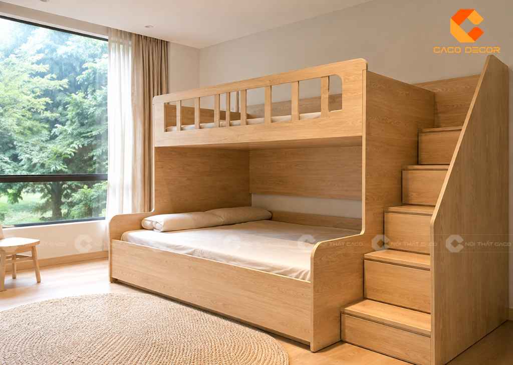 TOP 20 Mẫu Giường Tầng Gỗ Công Nghiệp Đẹp, Giá Xưởng 2026 15