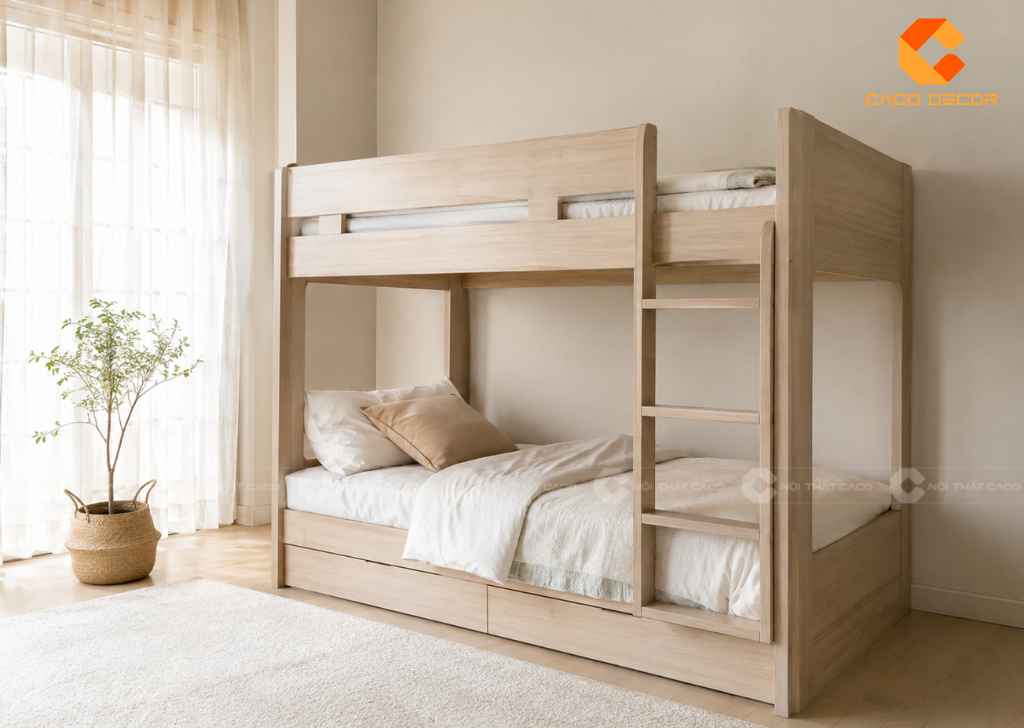 TOP 20 Mẫu Giường Tầng Gỗ Công Nghiệp Đẹp, Giá Xưởng 2026 18