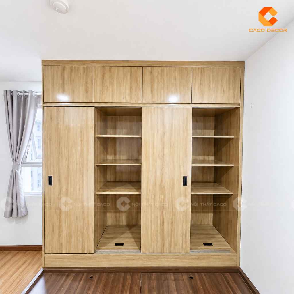 Hệ thống ngăn kệ tủ quần áo gỗ tại Bình Đông