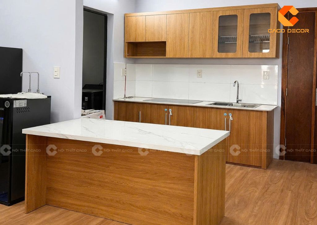 Hình thực tế tủ bếp hoàn thiện tại công trình