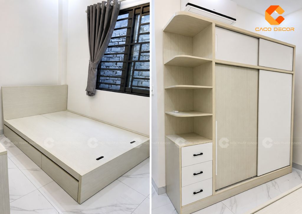 Hình thực tế combo giường tủ phòng ngủ đầu tiên