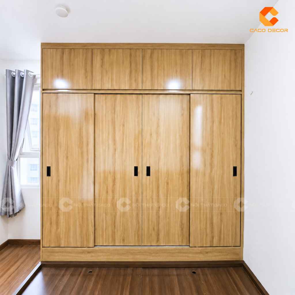 Hoàn thiện tủ quần áo cửa lùa chị Thanh Bình Đông