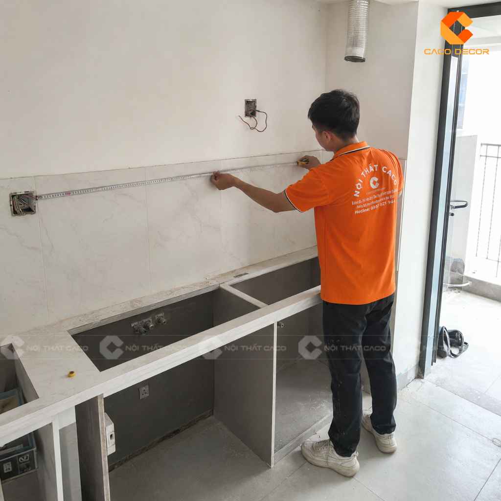 CaCo khảo sát đo đạc đóng tủ bếp theo yêu cầu tại TPHCM