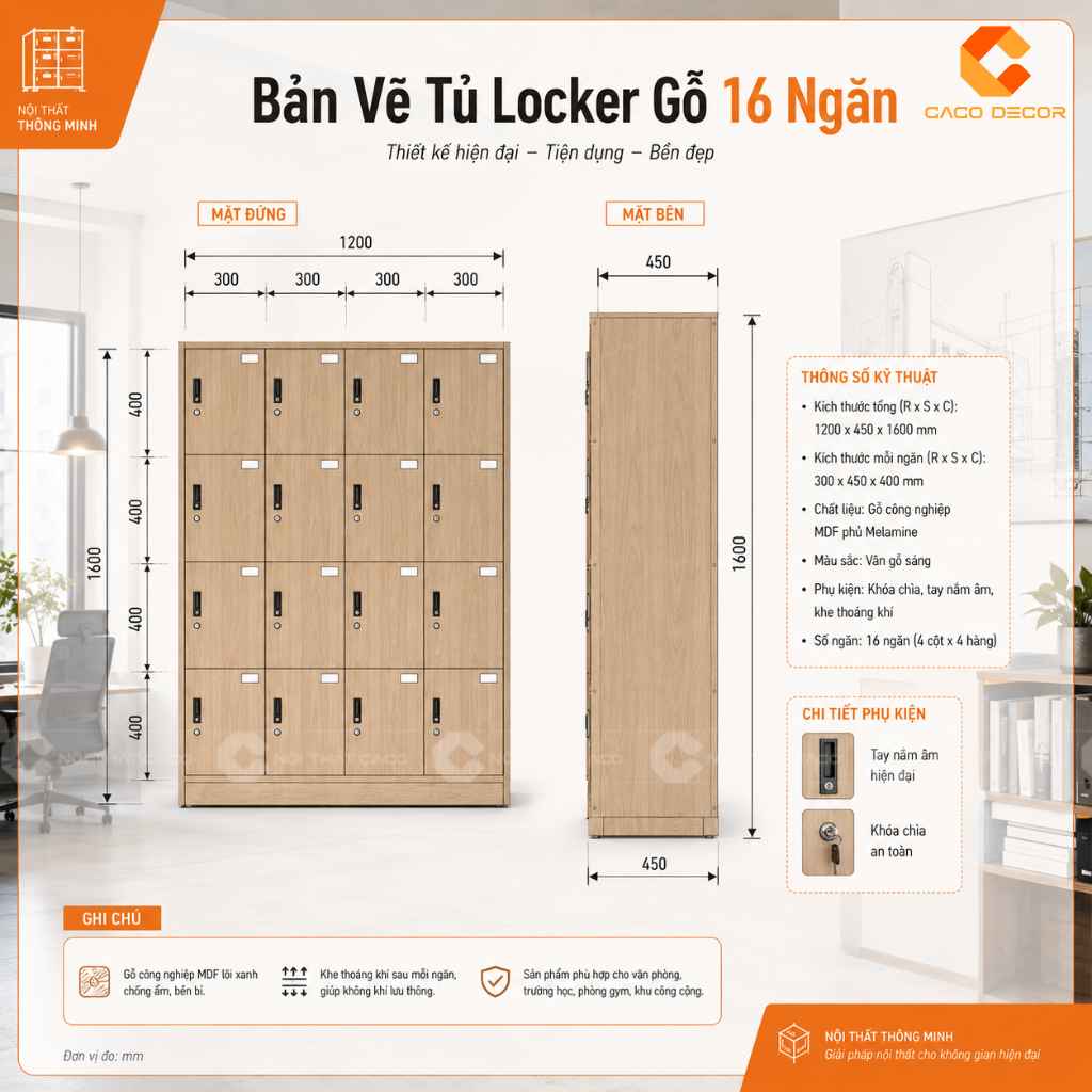 Các Kích Thước Tủ Locker Phổ Biến, Dễ Sử Dụng 20