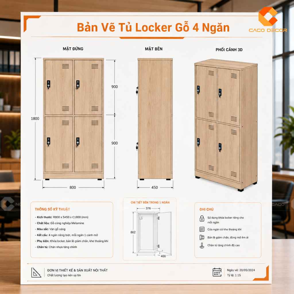 Các Kích Thước Tủ Locker Phổ Biến, Dễ Sử Dụng 19
