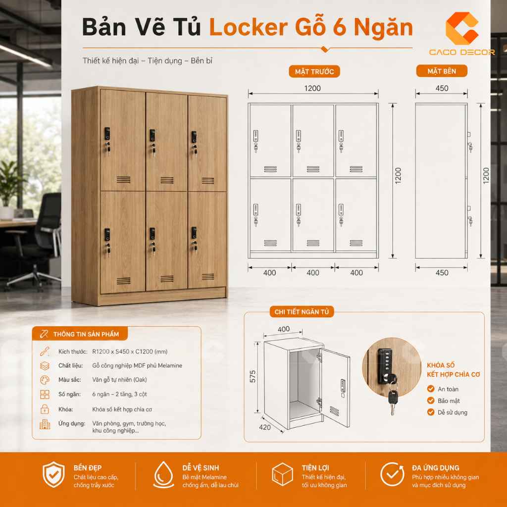 Các Kích Thước Tủ Locker Phổ Biến, Dễ Sử Dụng 22