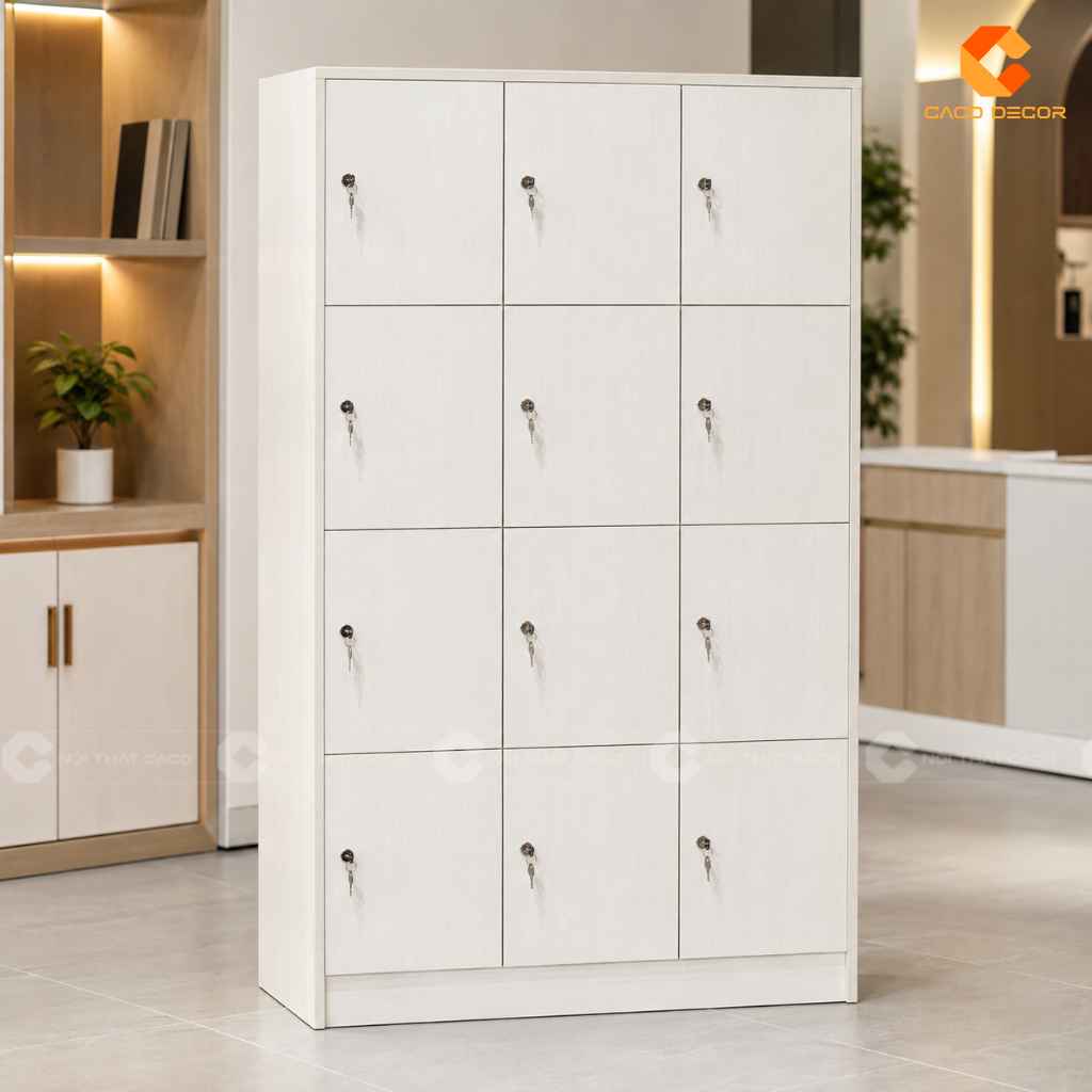 Tủ Locker Nhiều Ngăn Gỗ Đẹp, Đặt Làm Theo Yêu Cầu CaCo 7