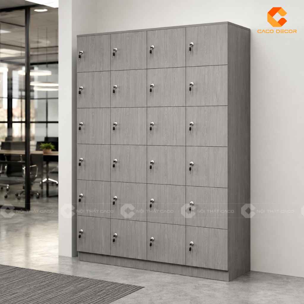 Tủ Locker Nhiều Ngăn Gỗ Đẹp, Đặt Làm Theo Yêu Cầu CaCo 19
