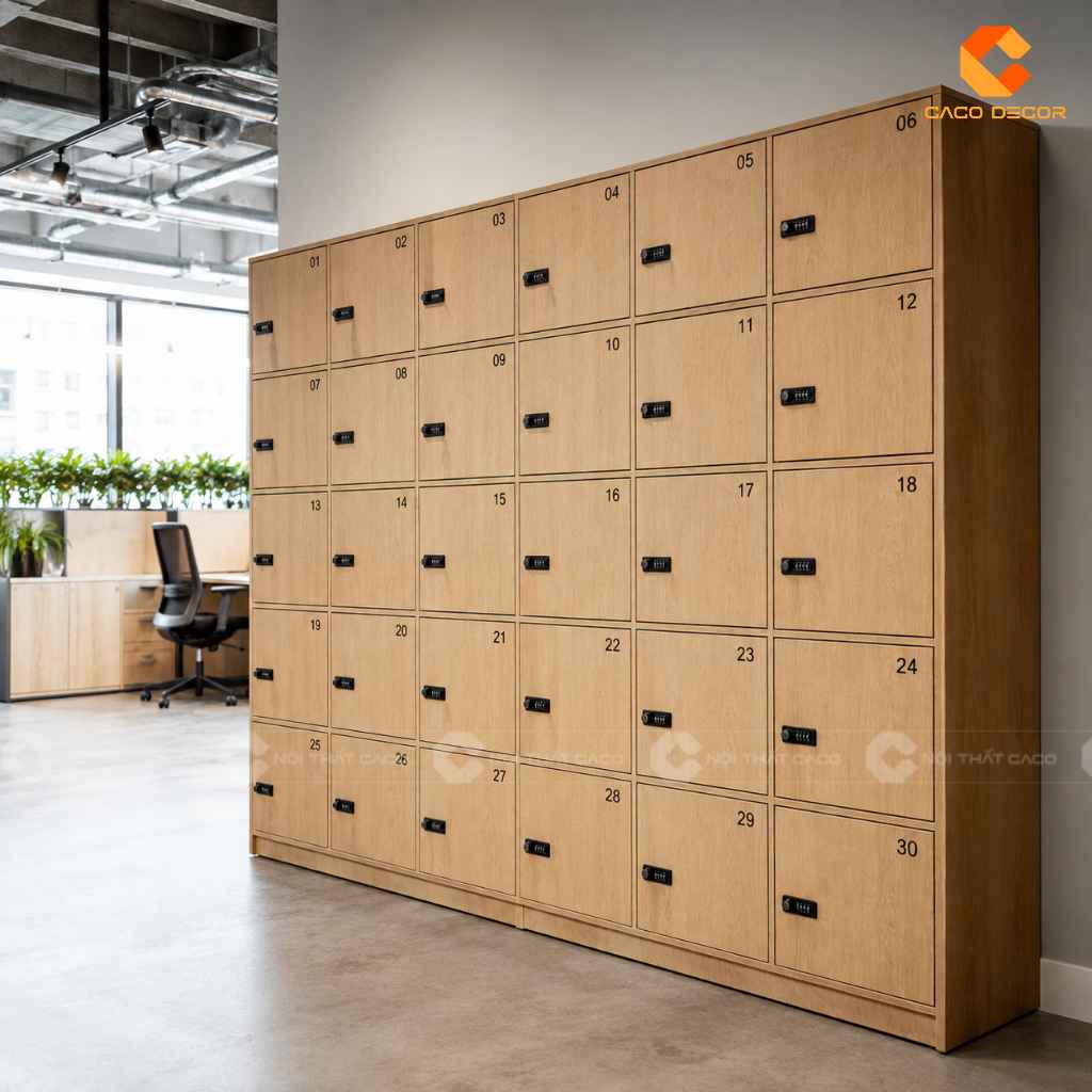 Hệ locker 30 ngăn thiết kế theo dạng module