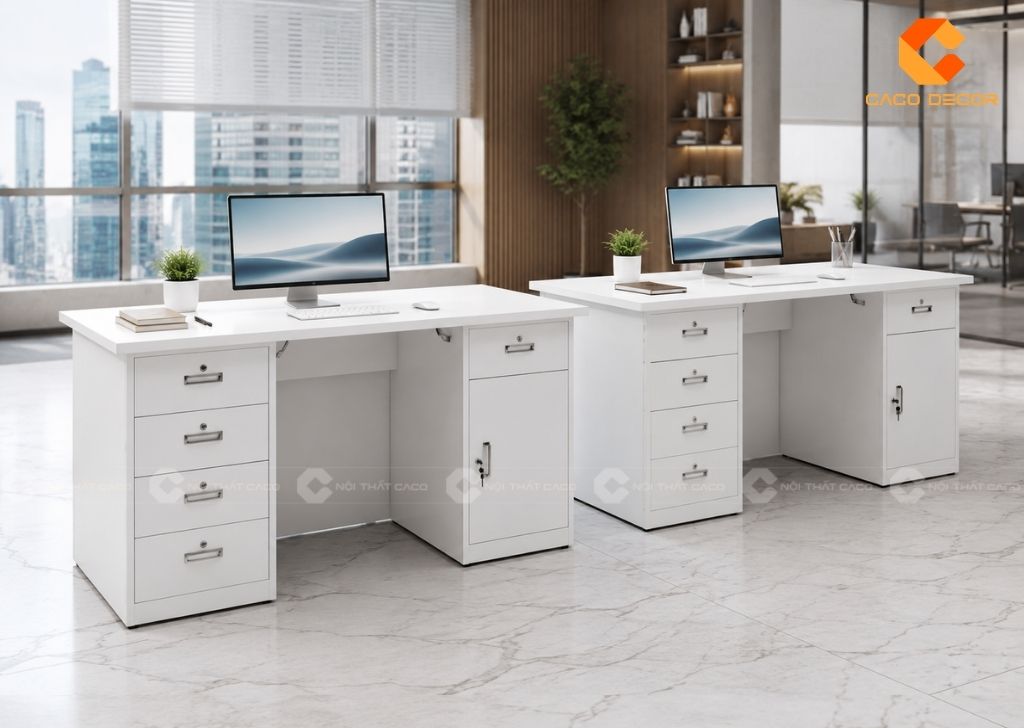 Bàn Làm Việc Màu Trắng: 25+ Mẫu Đẹp Xu Hướng 2026 8