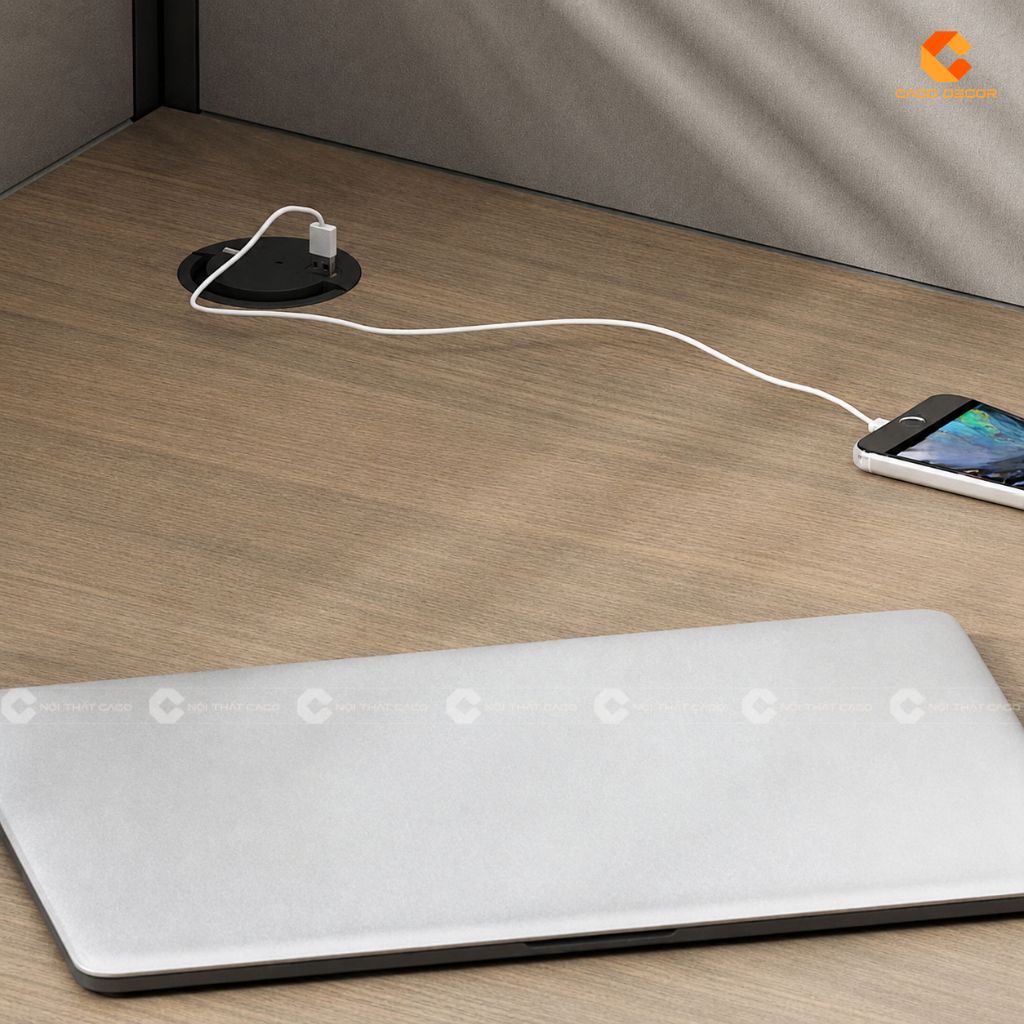 Bàn Làm Việc Nhân Viên Gỗ MDF Có Vách Ngăn Riêng - BLVNV02 4
