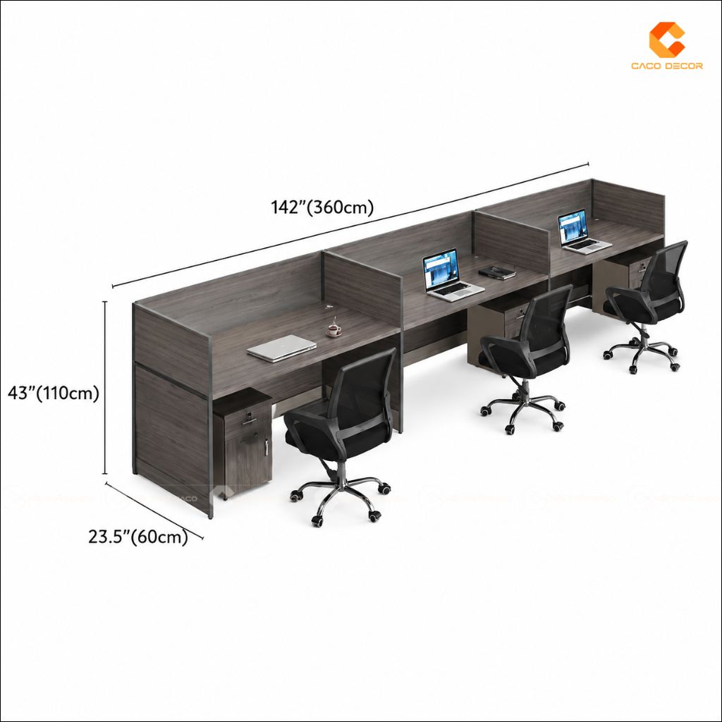 Bàn làm việc nhân viên BLVNV021 thiết kế đa dạng kích thước