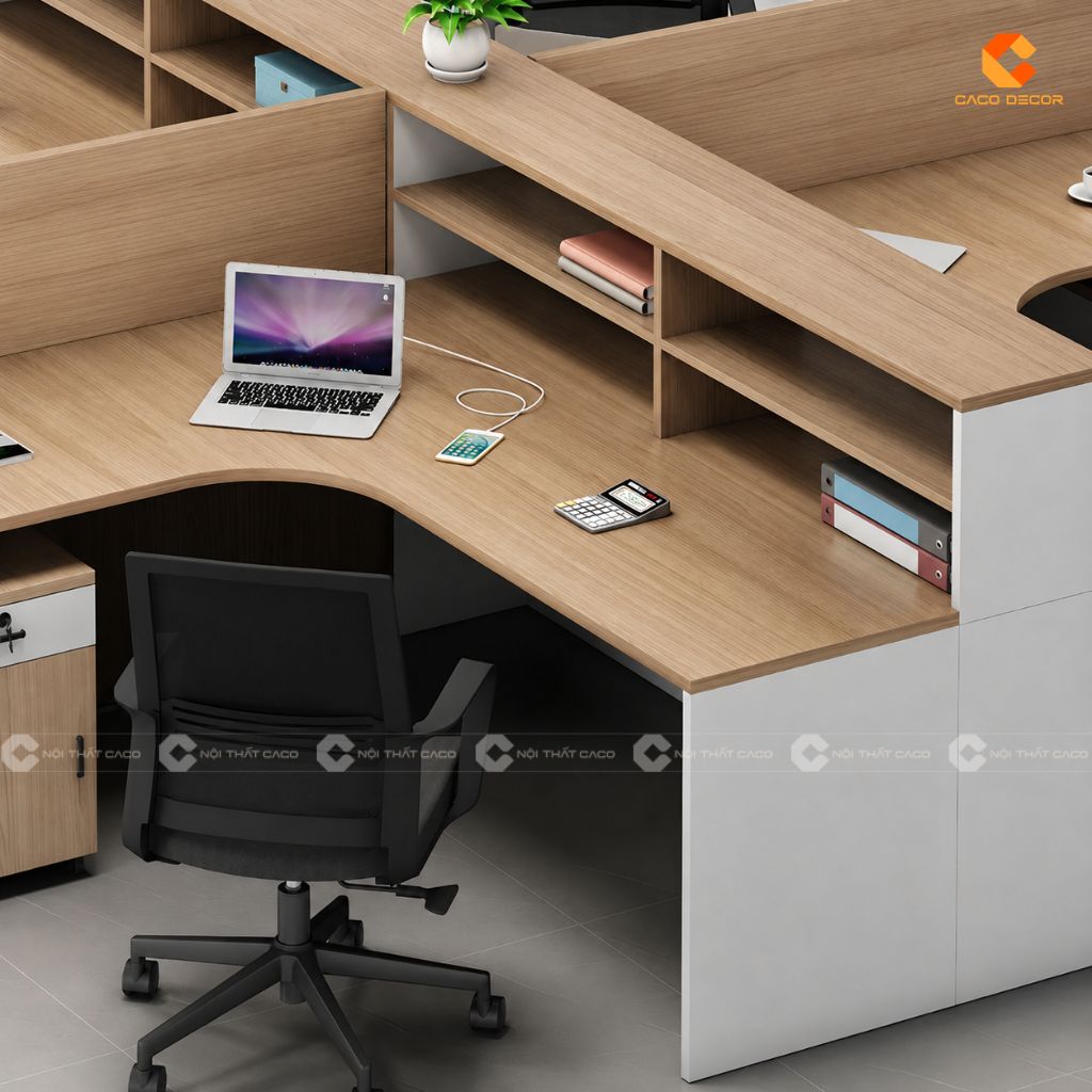Bàn Làm Việc Nhân Viên BLVNV023 Thiết Kế Module Hiện Đại 4