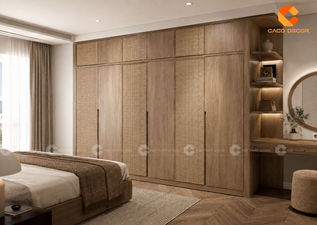 29 Mẫu Tủ Quần Áo Cánh Mây Đẹp, Thoáng Và Sang Trọng 14