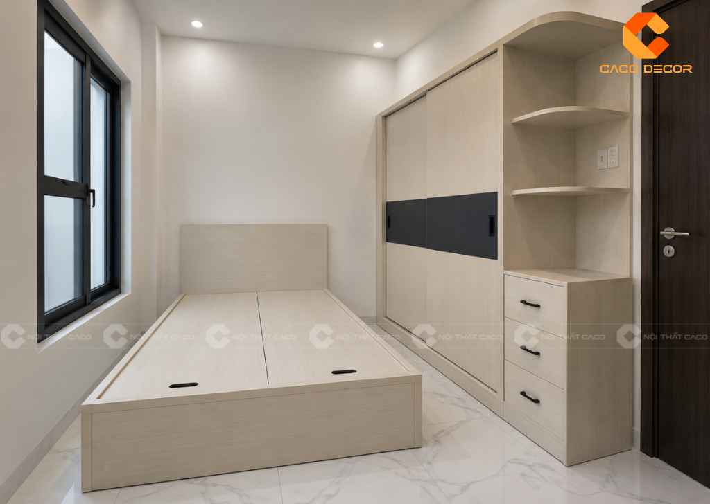 Thiết kế 3D combo giường tủ phòng ngủ thứ hai