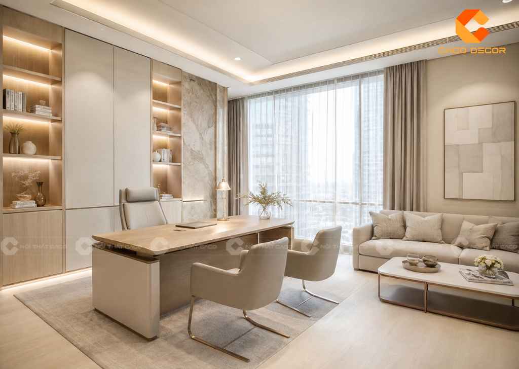 Thiết Kế Phòng Giám Đốc 20m2 Hiện Đại, Tối Ưu Không Gian 24