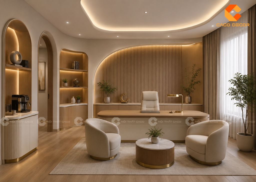 Thiết Kế Phòng Giám Đốc 20m2 Hiện Đại, Tối Ưu Không Gian 23