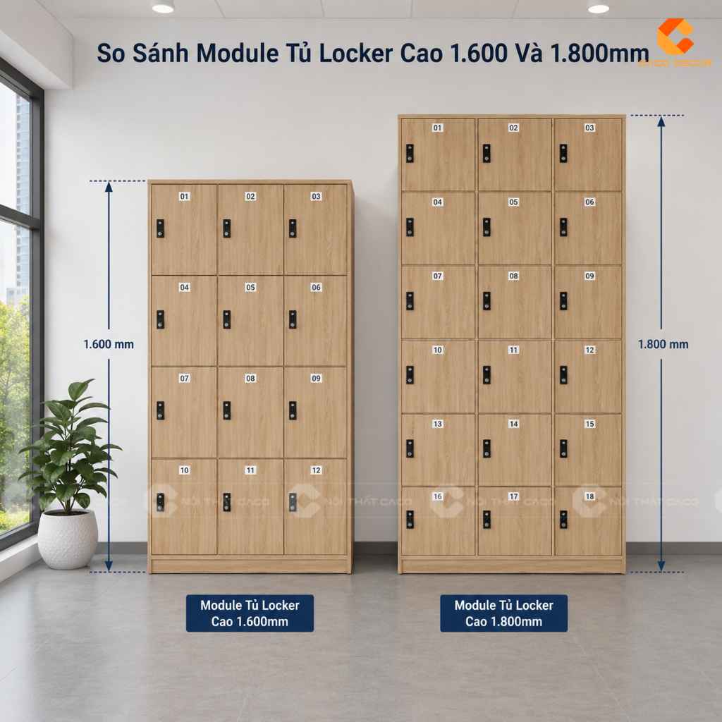 Các Kích Thước Tủ Locker Phổ Biến, Dễ Sử Dụng 5