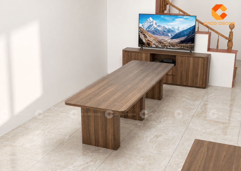 Thiết kế 3D mẫu bàn họp chữ nhật