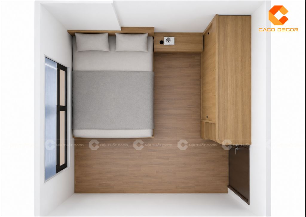 Thiết kế 3D phòng ngủ 1 của căn hộ