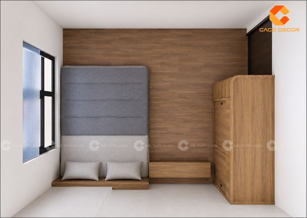 Thiết kế 3D combo nội thất phòng ngủ 2 chung cư