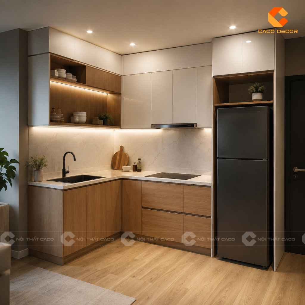 Xưởng Đóng Tủ Bếp Gỗ Công Nghiệp TPHCM Theo Yêu Cầu 9