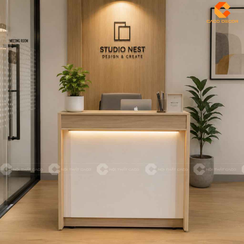 Cách Trang Trí Quầy Lễ Tân Đẹp Cho Từng Không Gian 6