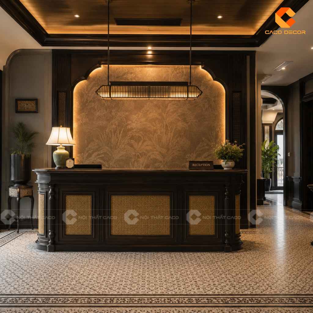 Cách Trang Trí Quầy Lễ Tân Đẹp Cho Từng Không Gian 14