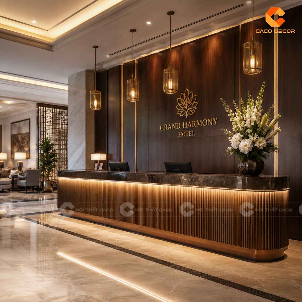 Cách Trang Trí Quầy Lễ Tân Đẹp Cho Từng Không Gian 11