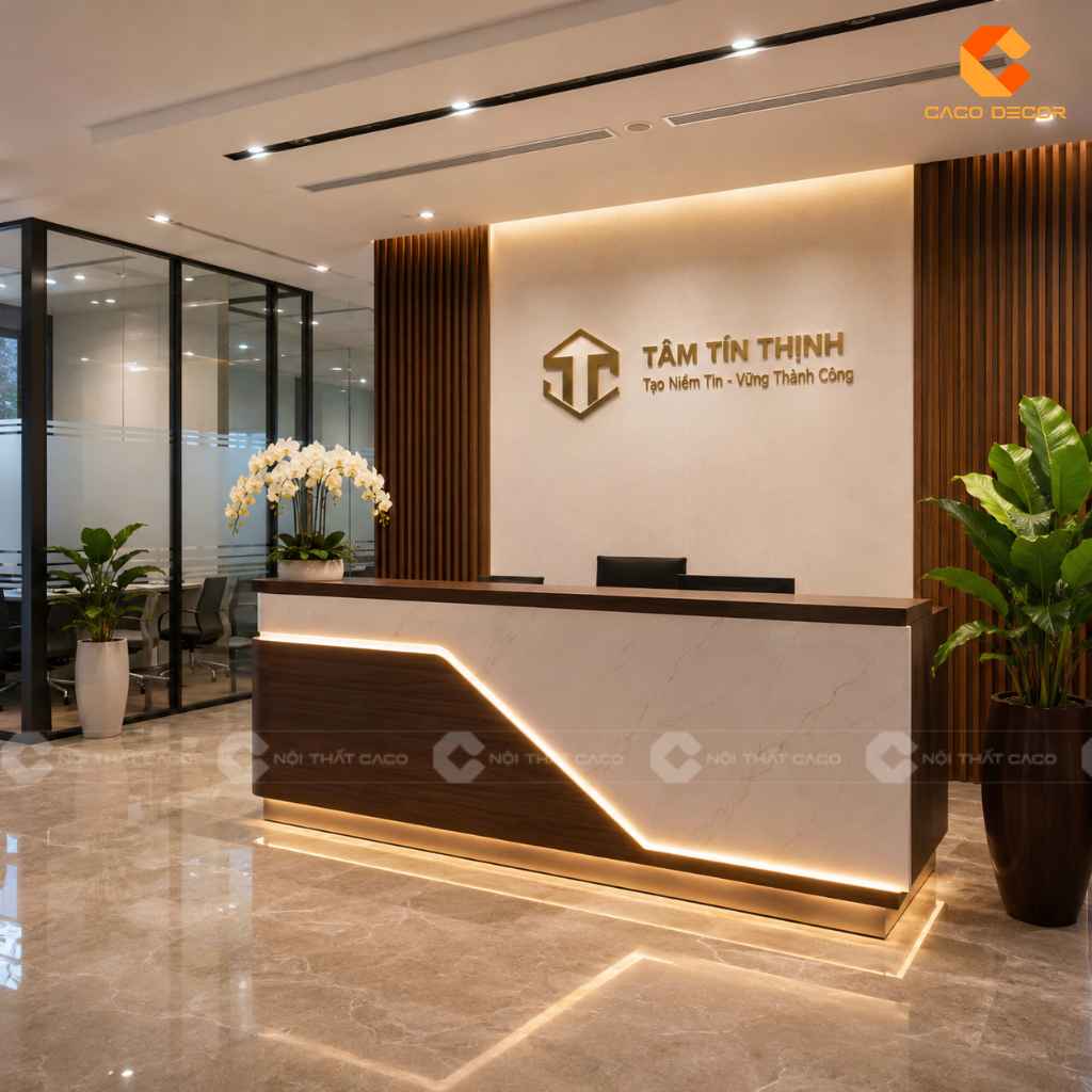 Cách Trang Trí Quầy Lễ Tân Đẹp Cho Từng Không Gian 7
