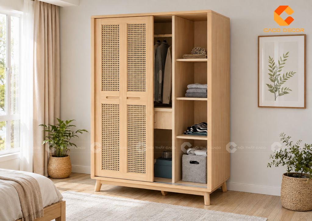 29 Mẫu Tủ Quần Áo Cánh Mây Đẹp, Thoáng Và Sang Trọng 10