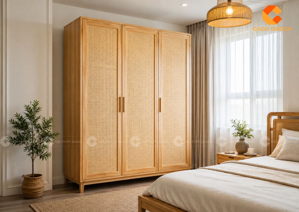 29 Mẫu Tủ Quần Áo Cánh Mây Đẹp, Thoáng Và Sang Trọng 8