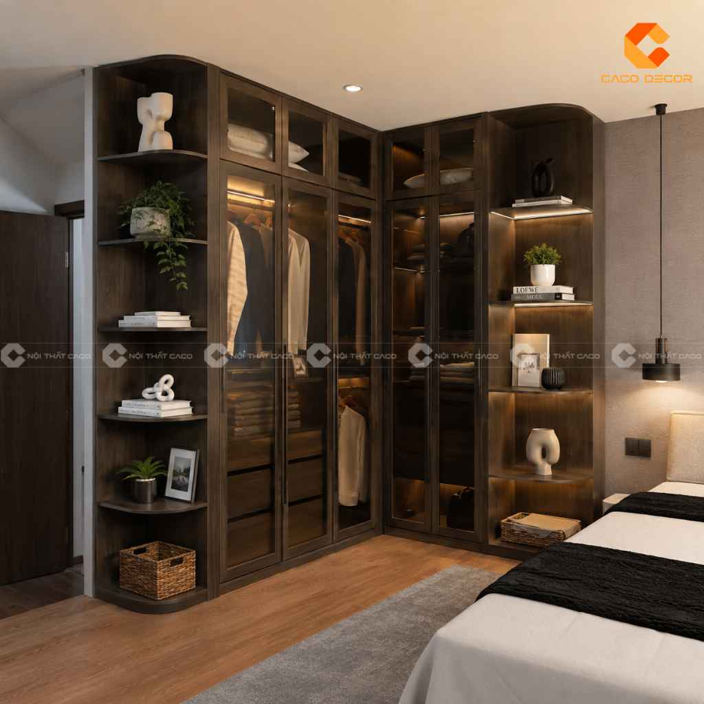 25+ Mẫu Tủ Quần Áo Chữ L Đẹp, Tiện Nghi, Xu Hướng 2026 15