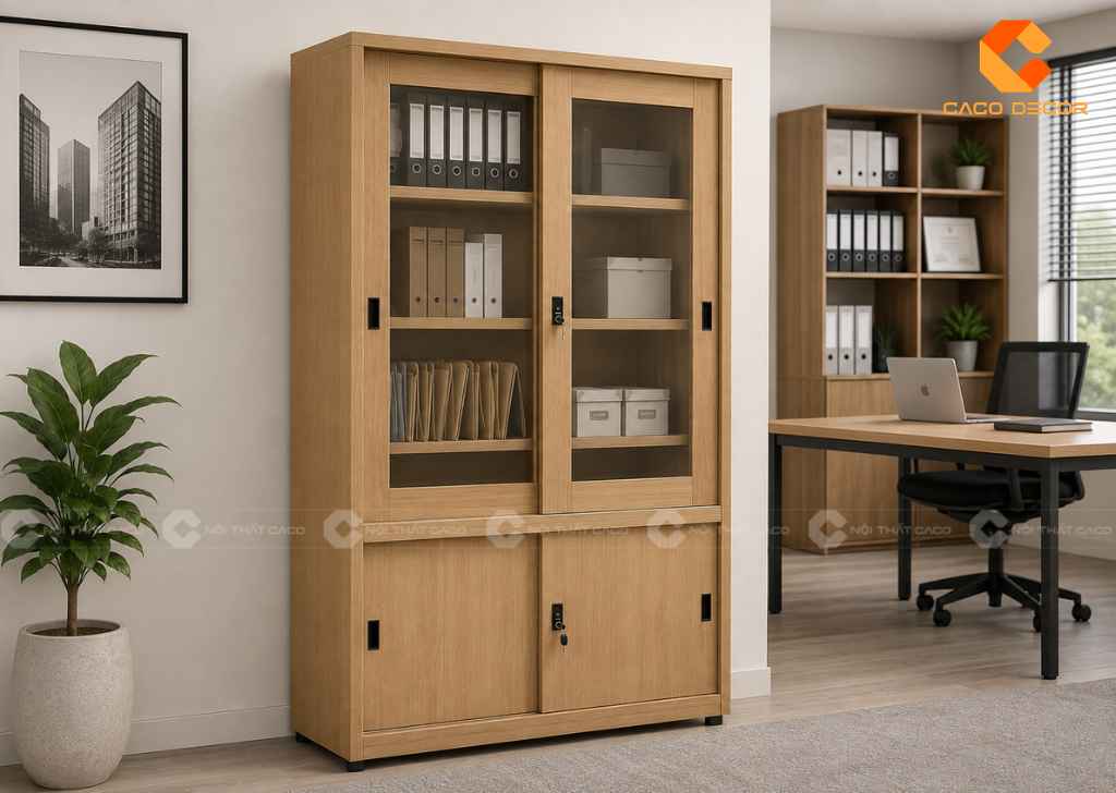 Tủ Hồ Sơ 2 Cánh Kính Mở Hay Cánh Lùa: Nên Chọn Loại Nào? 7