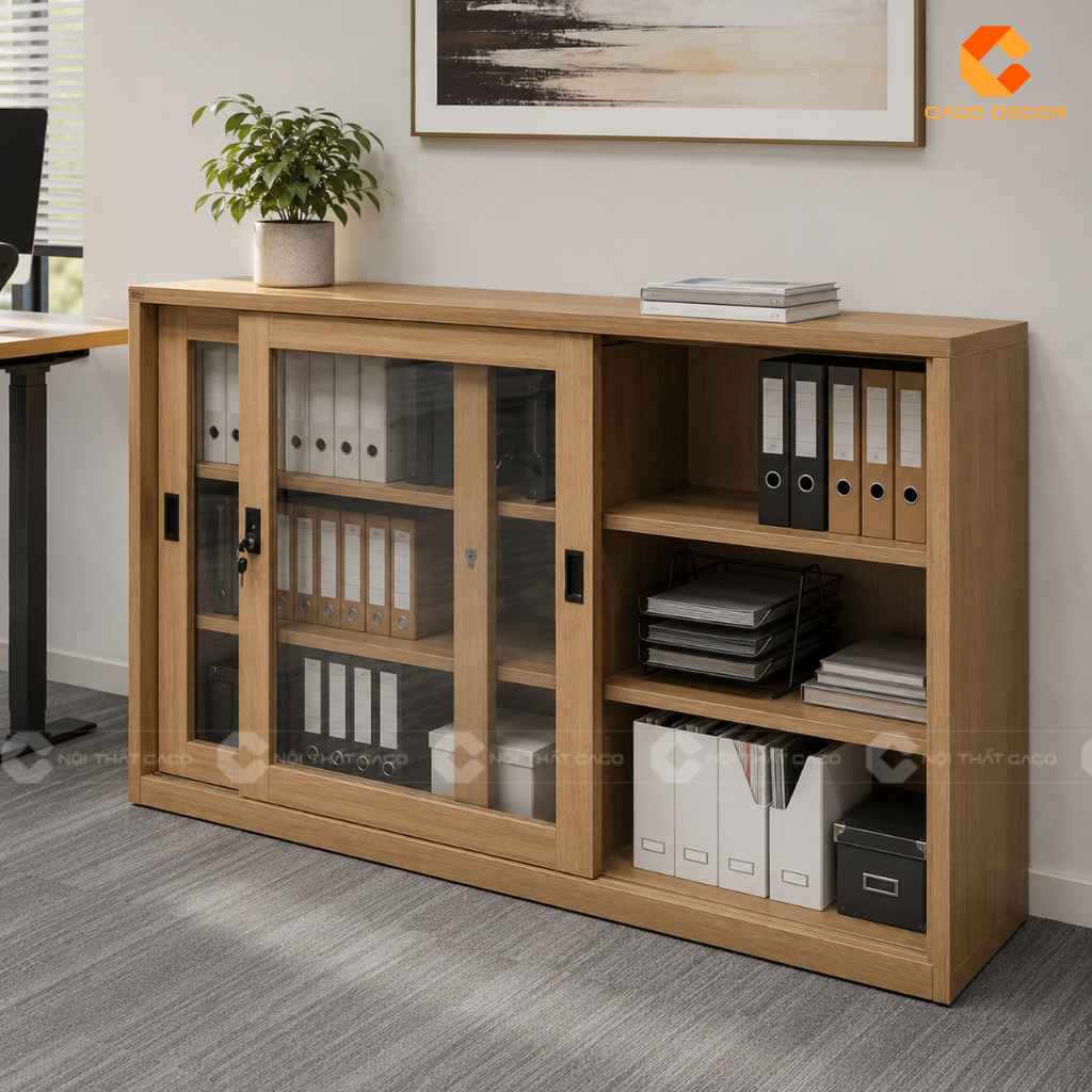 Tủ Hồ Sơ 2 Cánh Kính Mở Hay Cánh Lùa: Nên Chọn Loại Nào? 9