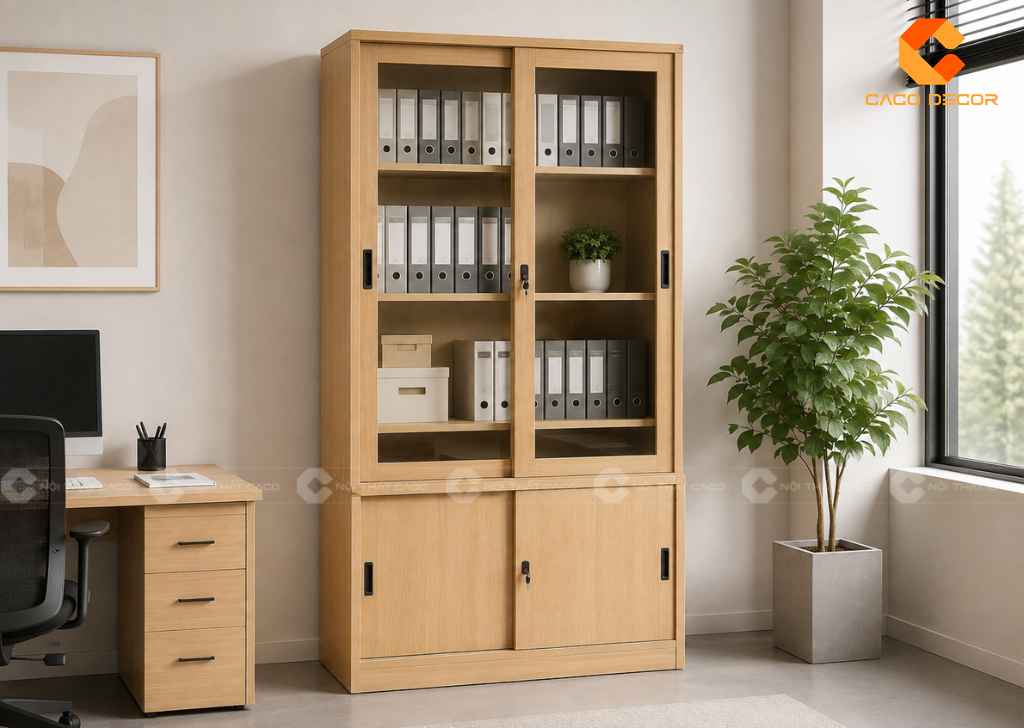 Tủ Hồ Sơ 2 Cánh Kính Mở Hay Cánh Lùa: Nên Chọn Loại Nào? 10