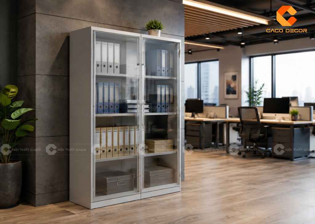 Tủ Hồ Sơ 2 Cánh Kính Mở Hay Cánh Lùa: Nên Chọn Loại Nào? 12