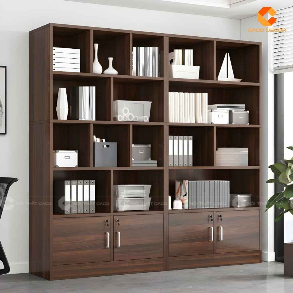 Tủ Hồ Sơ Gỗ Công Nghiệp THS042 Nhiều Ngăn Có Khóa Tiện Dụng 7