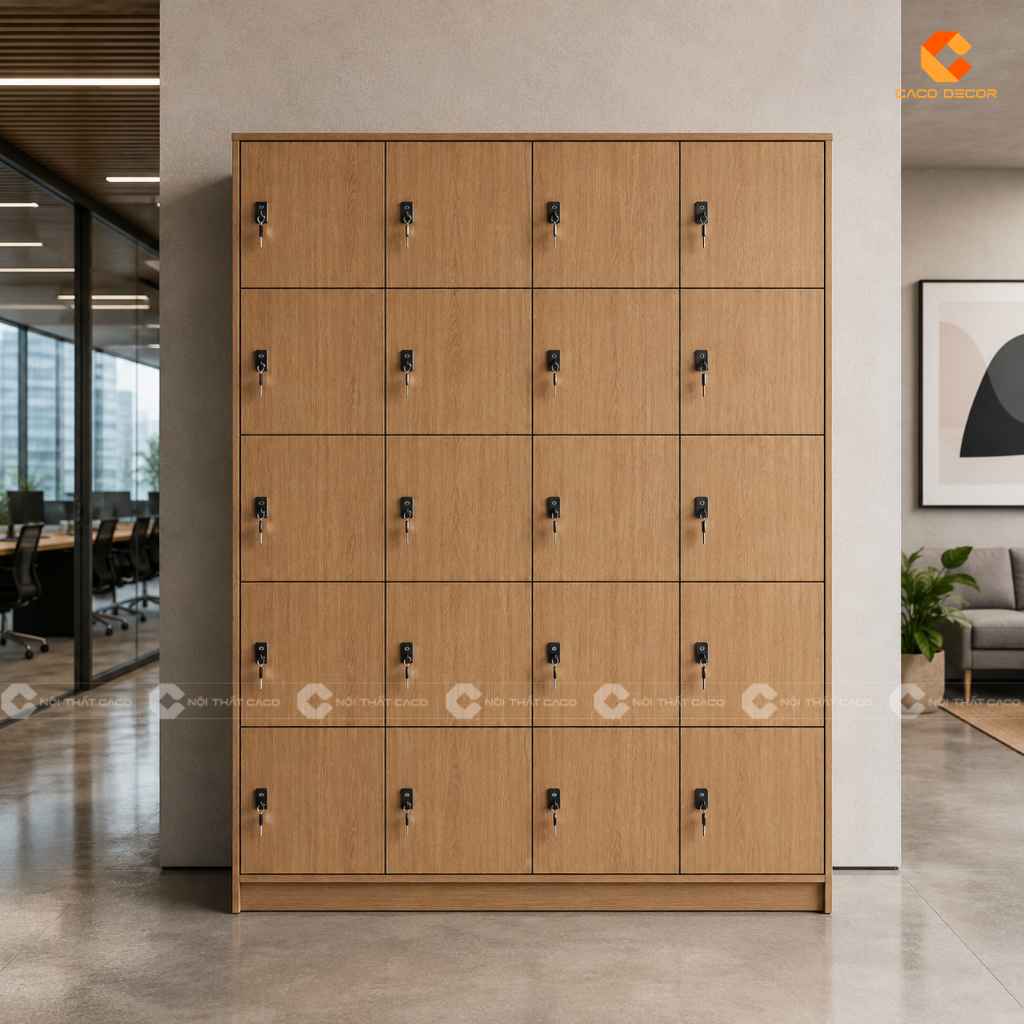 19+ Mẫu Tủ Locker Gỗ Công Nghiệp MDF Đẹp, Giá Xưởng Tại CaCo 22