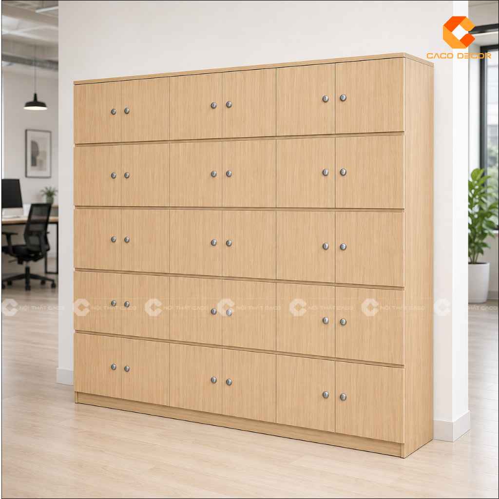 Tủ Locker Gỗ Công Nghiệp LK013 Nhiều Ngăn Cho Văn Phòng 1
