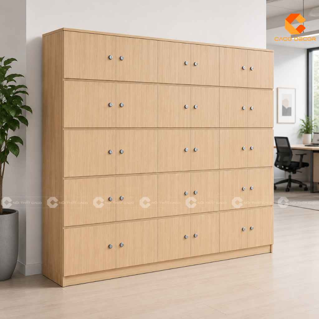 Tủ Locker Gỗ Công Nghiệp LK013 Nhiều Ngăn Cho Văn Phòng 3