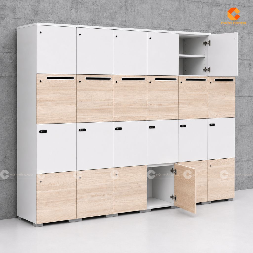 Mẫu tủ gửi đồ LK02 có khóa riêng an toàn