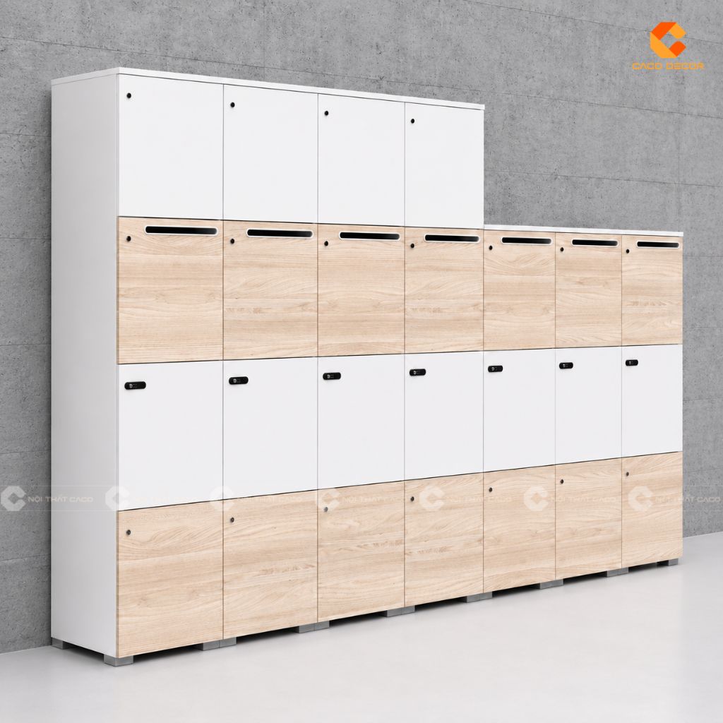Thiết kế tủ locker LK02 chia từng tầng hiện đại