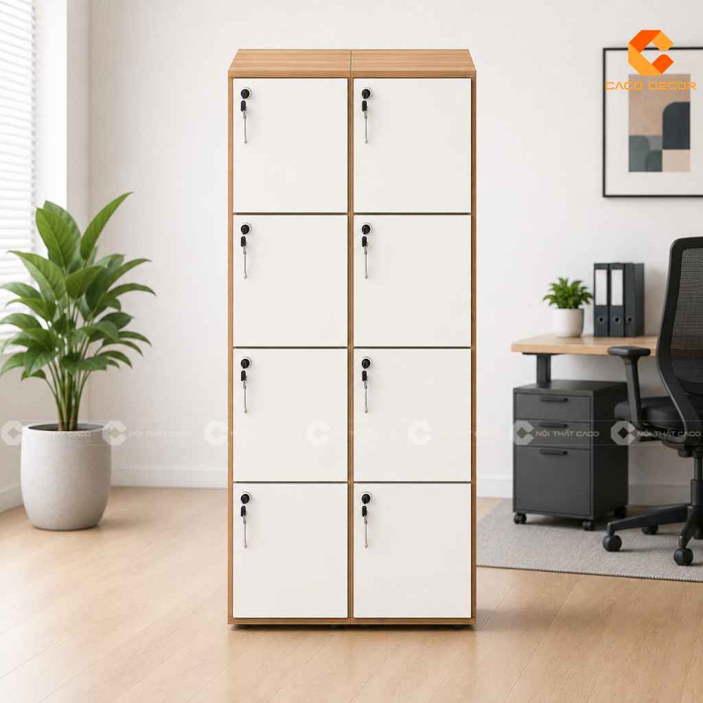 Tủ locker gỗ công nghiệp LK03 8 ngăn