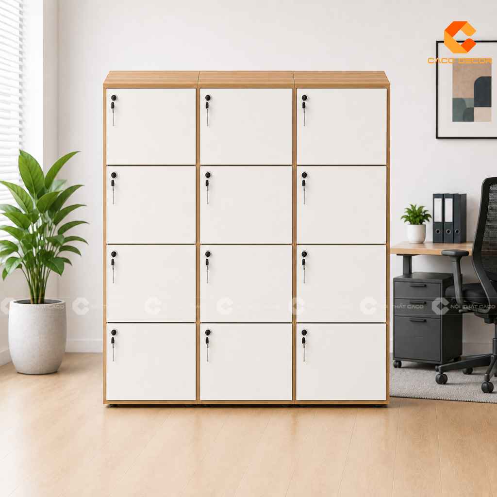 Tủ locker gỗ công nghiệp LK03 12 ngăn