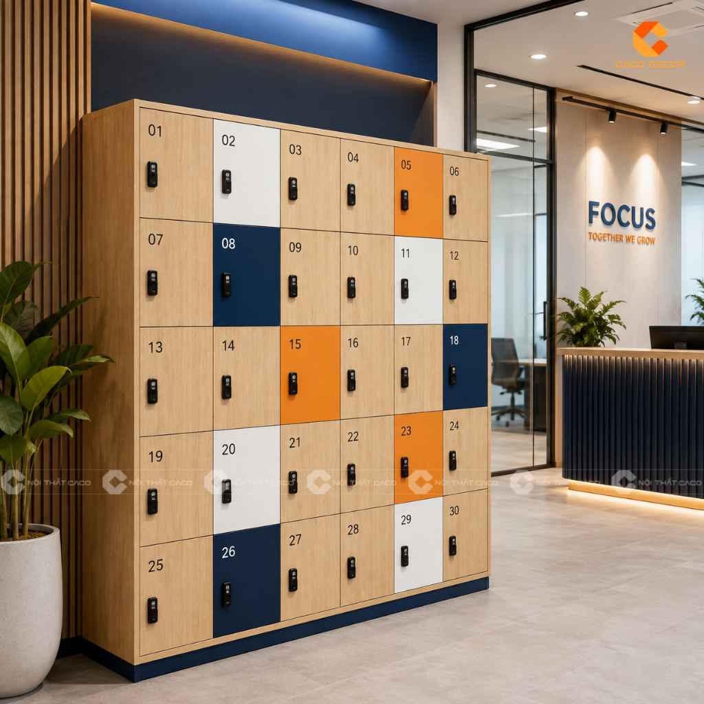 19+ Mẫu Tủ Locker Gỗ Công Nghiệp MDF Đẹp, Giá Xưởng Tại CaCo 9
