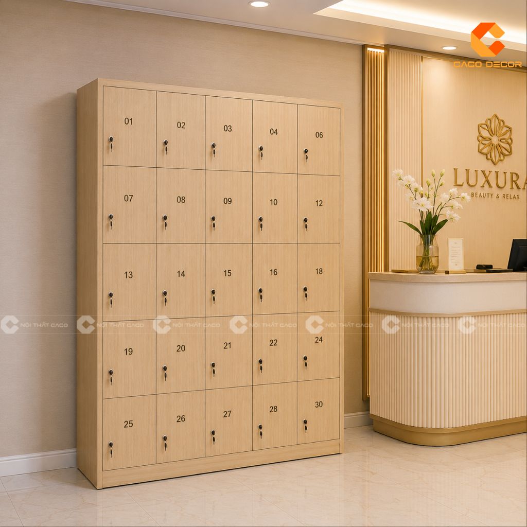 Mẫu tủ gửi đồ nhiều ngăn cho khách hàng
