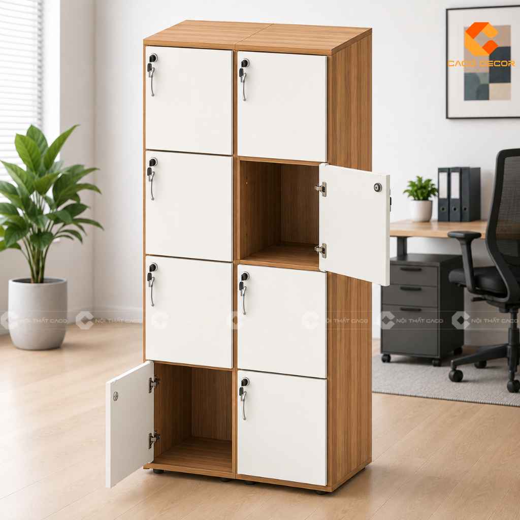 Tủ locker LK03 mở cánh khoang chứa đồ