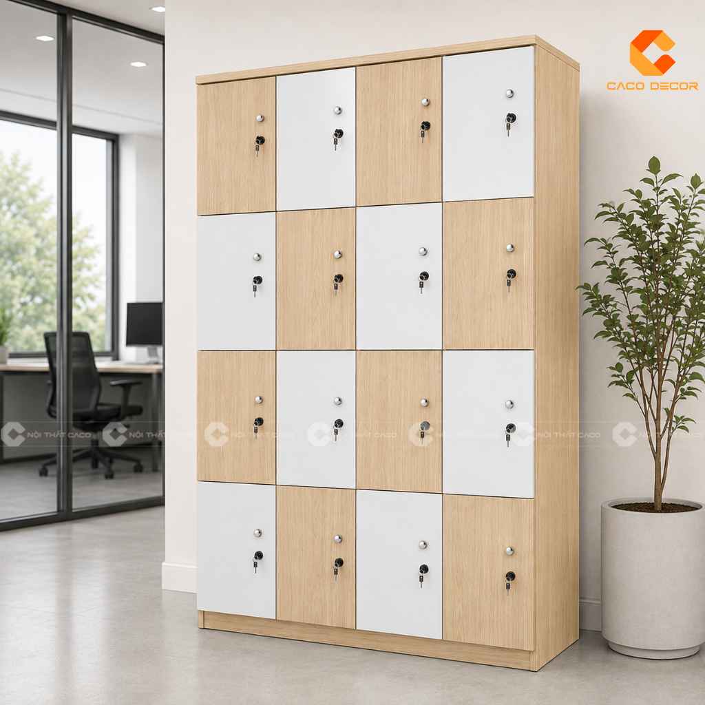 Tủ locker LK05 16 ngăn có khóa riêng