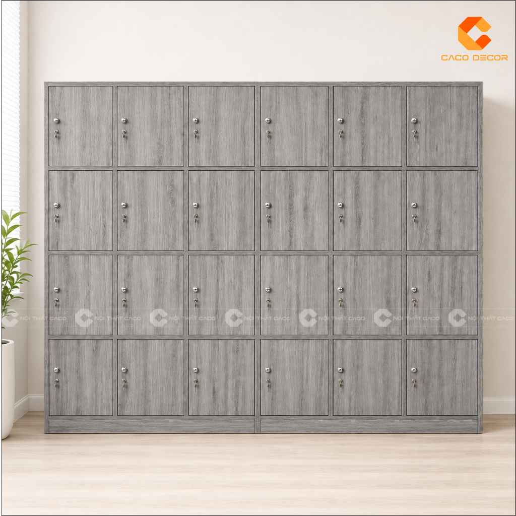 Tủ locker gỗ công nghiệp LK06 24 ngăn có khóa riêng 4